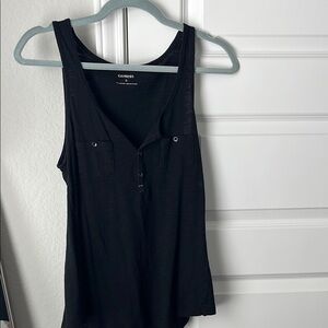 Express Black Tank Top with Scoop Neckline